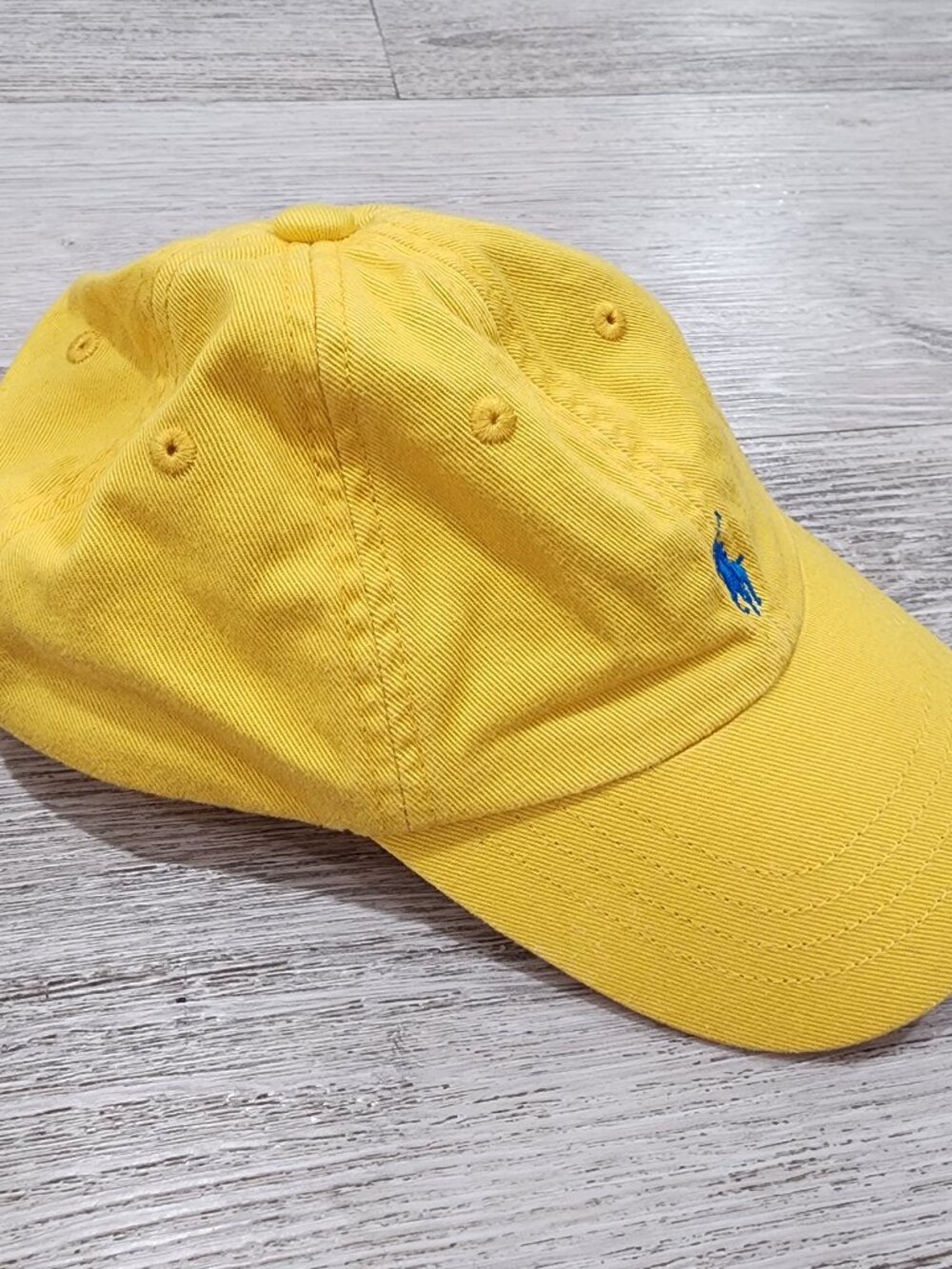 Polo Ralph Lauren Hat Cap Fitted Toddler One Size 12-24M Yellow Embroidered Pony